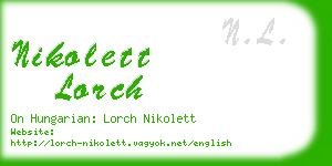 nikolett lorch business card